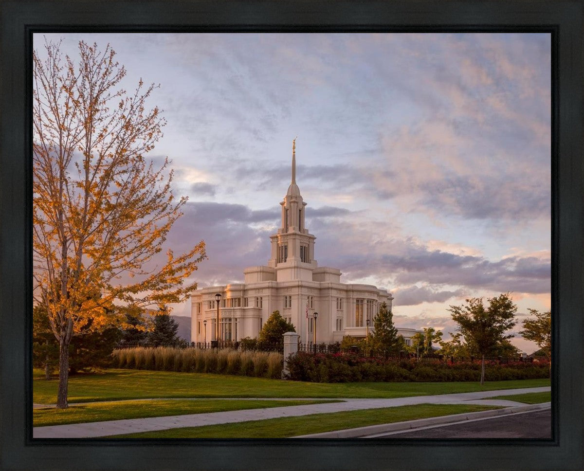Payson Temple Autumn Light Gallery Wrap