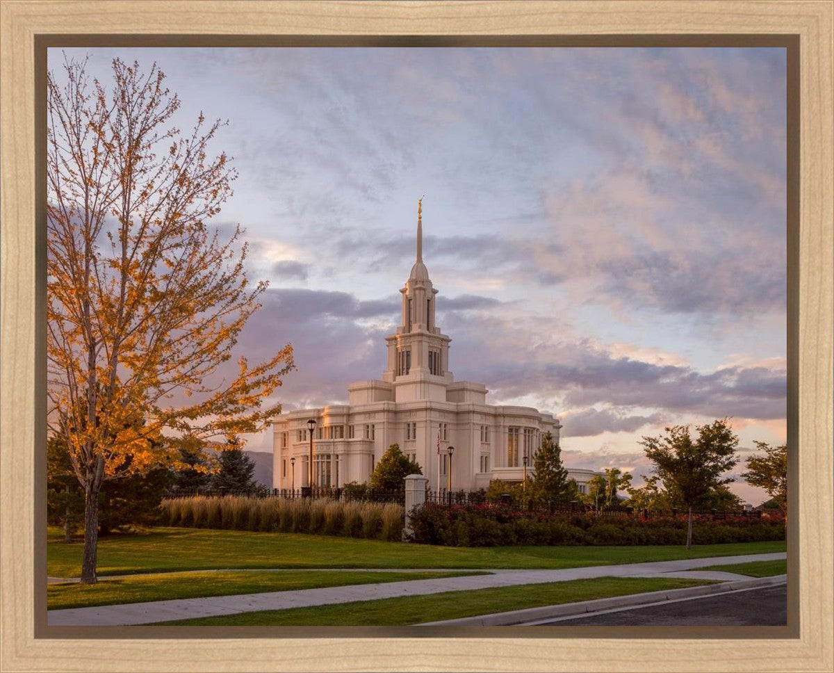 Payson Temple Autumn Light Gallery Wrap