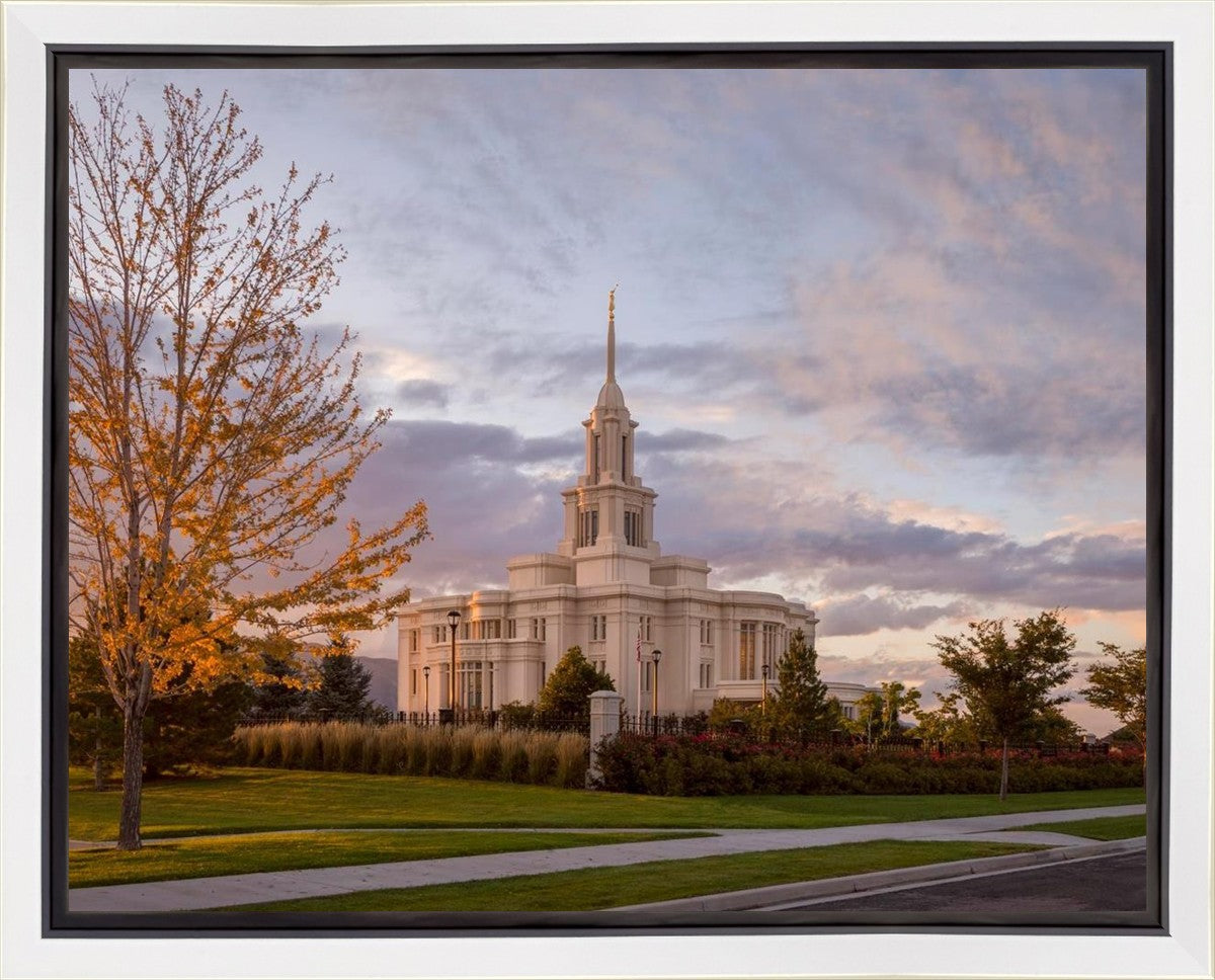 Payson Temple Autumn Light Gallery Wrap