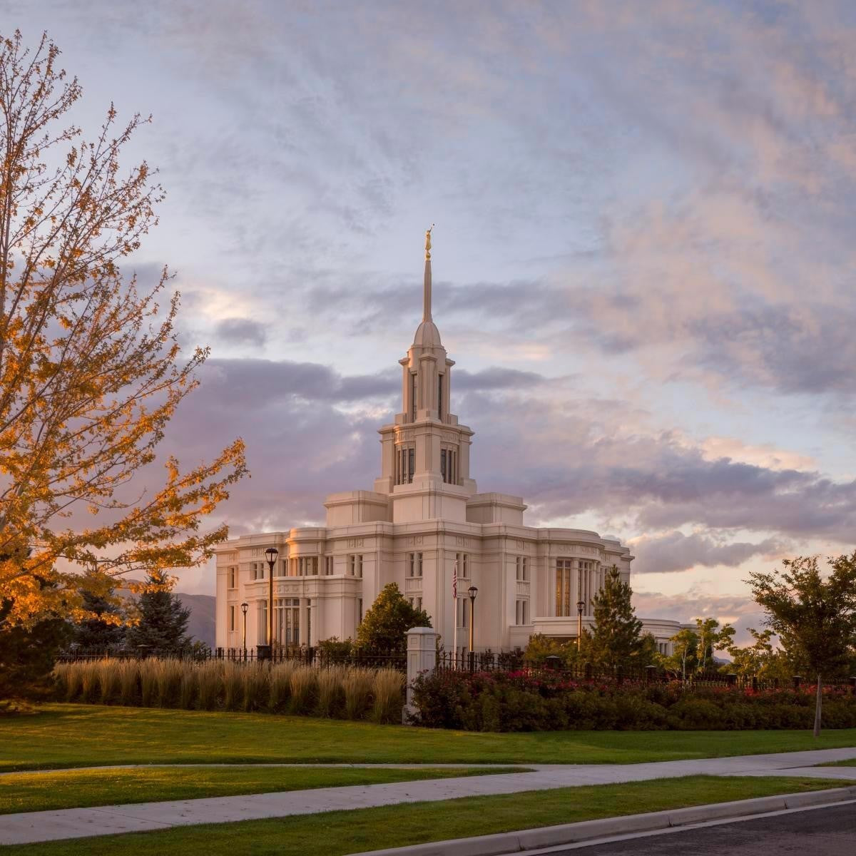 Payson Temple Autumn Light Gallery Wrap