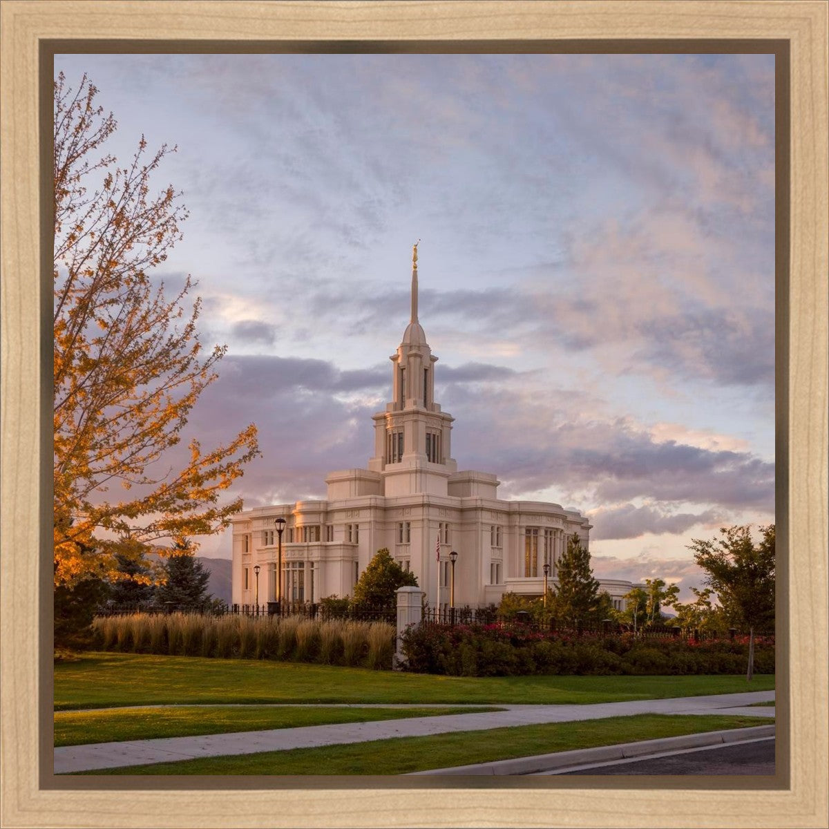 Payson Temple Autumn Light Gallery Wrap