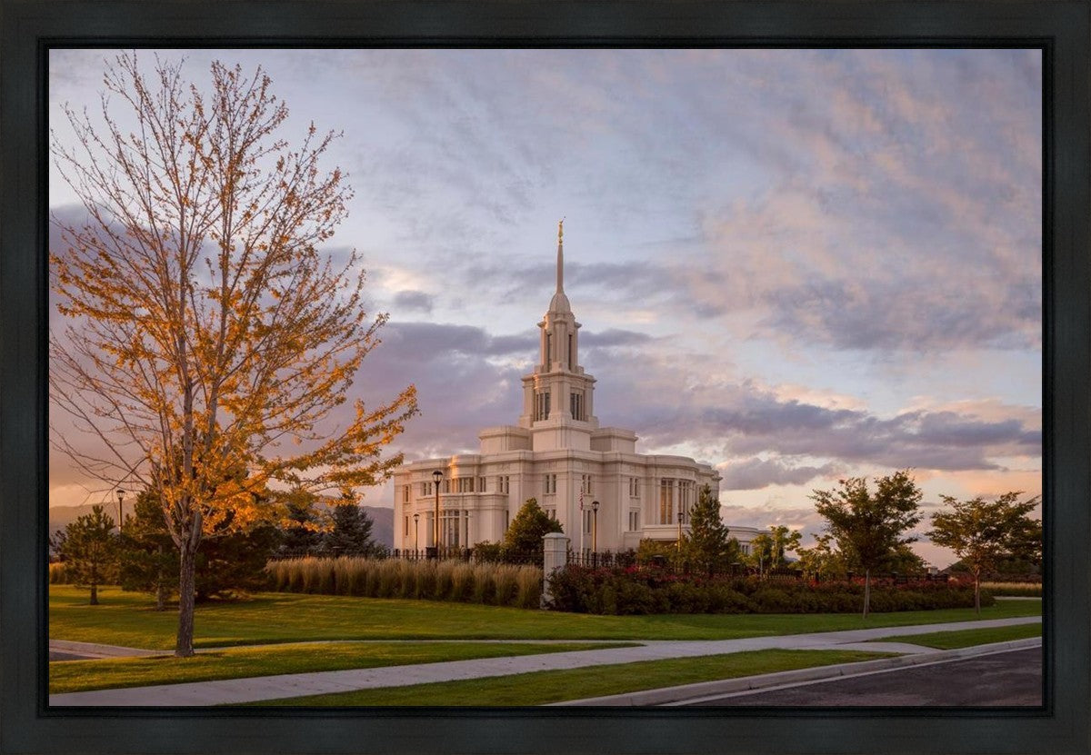 Payson Temple Autumn Light Gallery Wrap