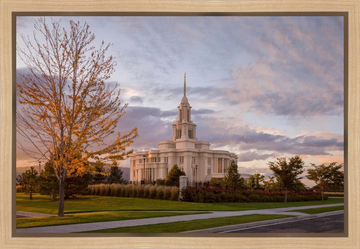 Payson Temple Autumn Light Gallery Wrap