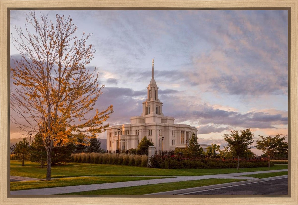Payson Temple Autumn Light Gallery Wrap