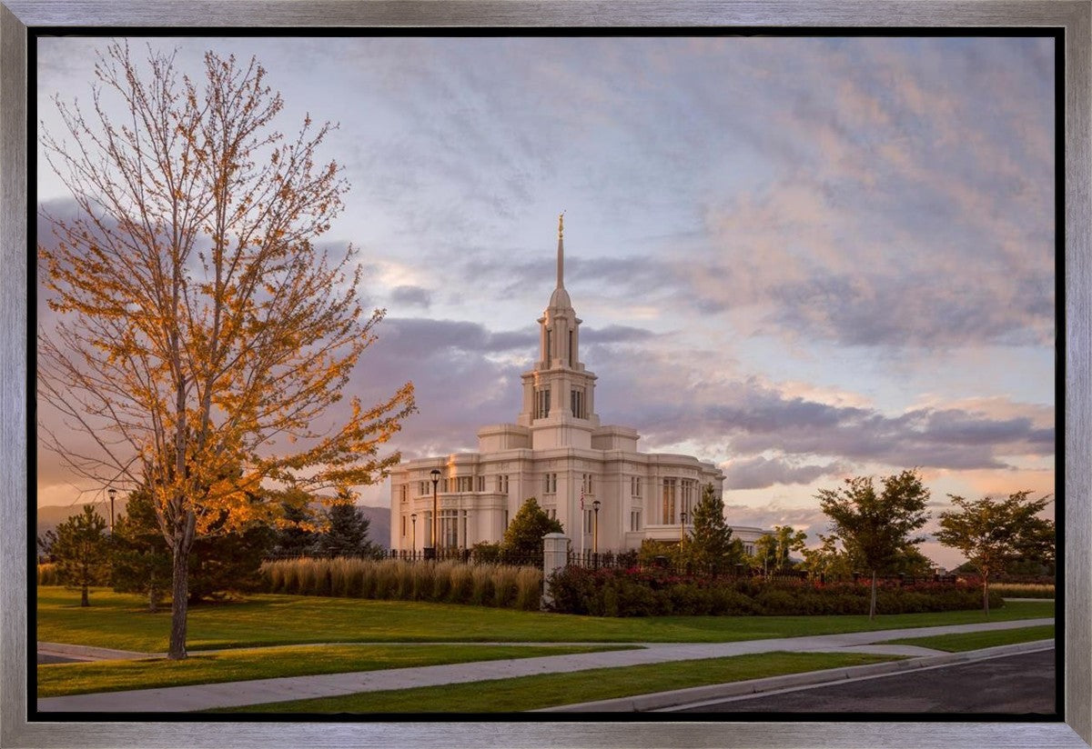 Payson Temple Autumn Light Gallery Wrap