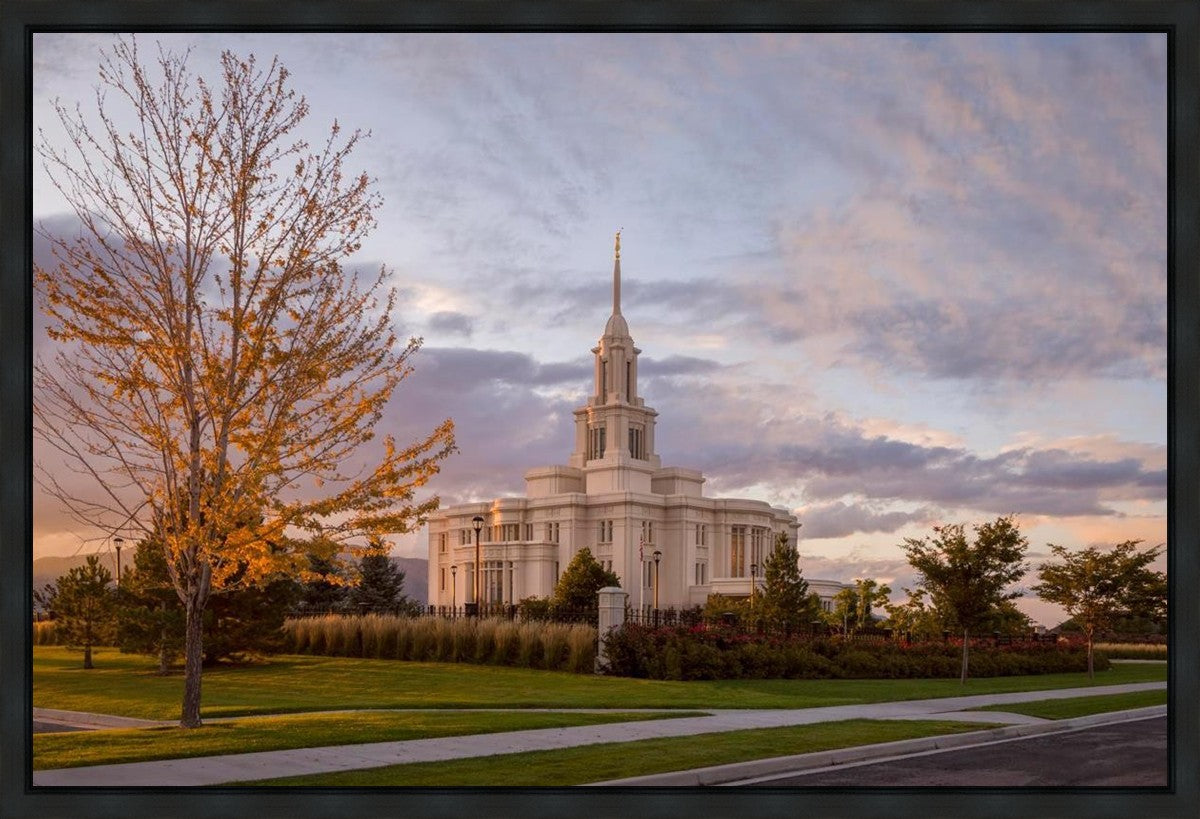 Payson Temple Autumn Light Gallery Wrap