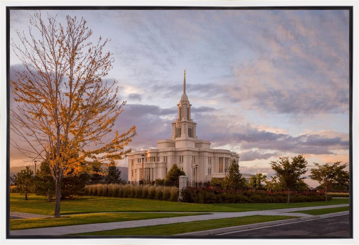 Payson Temple Autumn Light Gallery Wrap