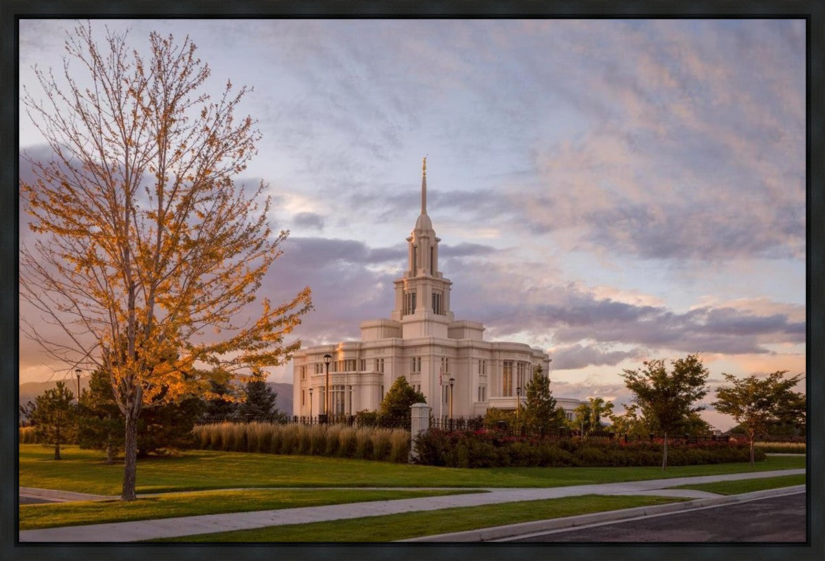 Payson Temple Autumn Light Gallery Wrap