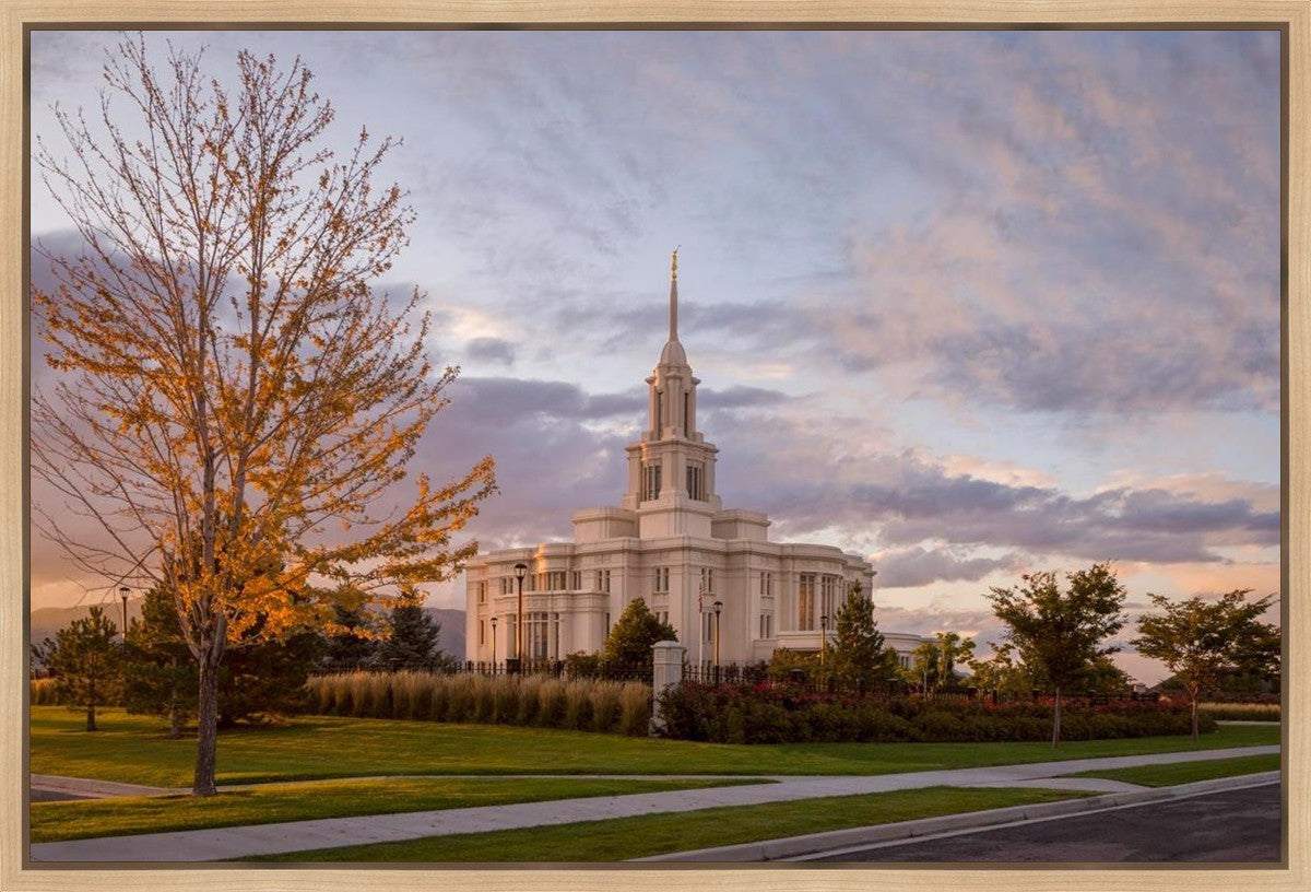 Payson Temple Autumn Light Gallery Wrap