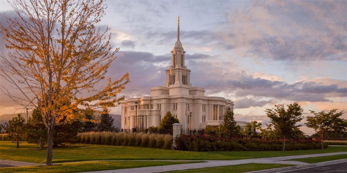 Payson Temple Autumn Light Gallery Wrap