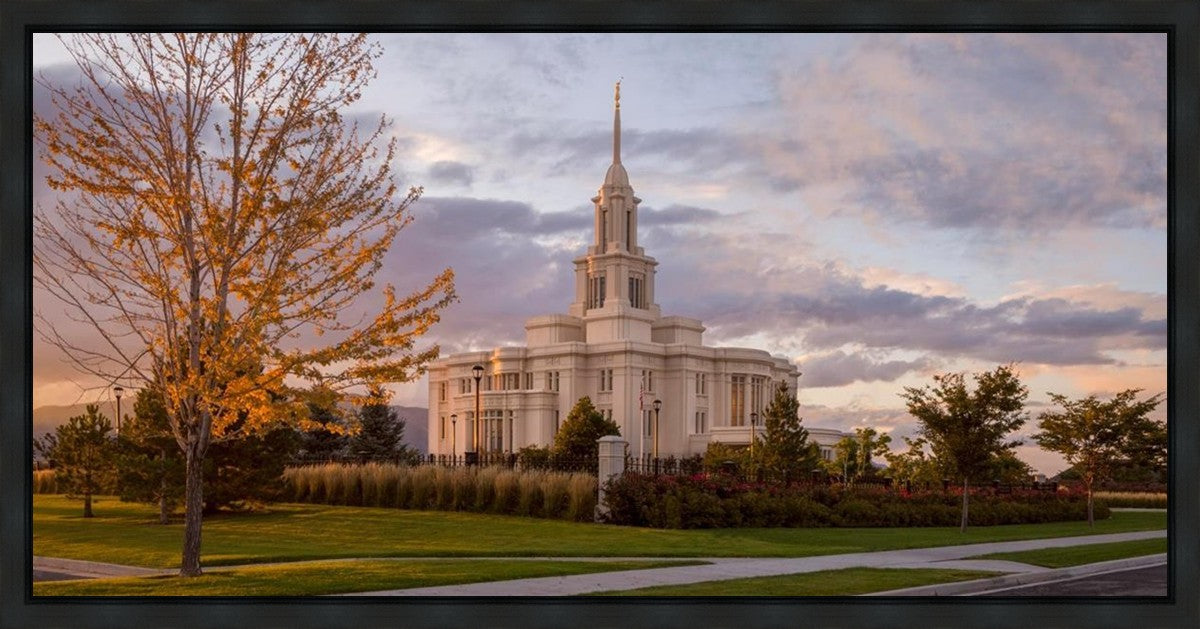 Payson Temple Autumn Light Gallery Wrap