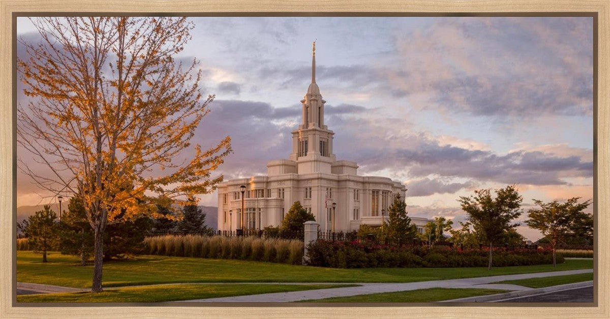 Payson Temple Autumn Light Gallery Wrap