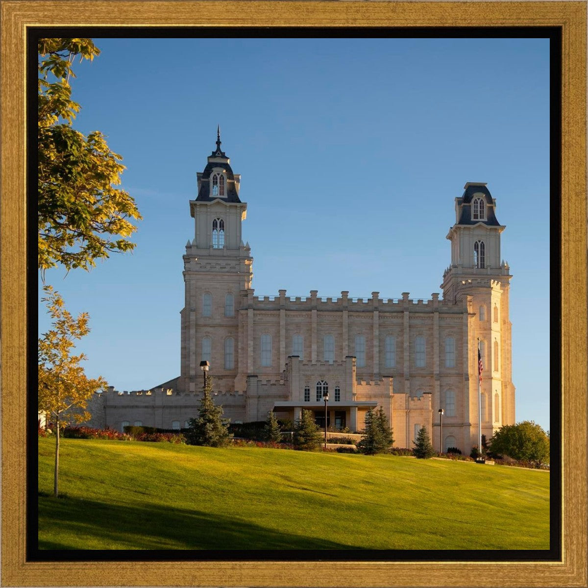 Manti Temple Golden Foundations Gallery Wrap