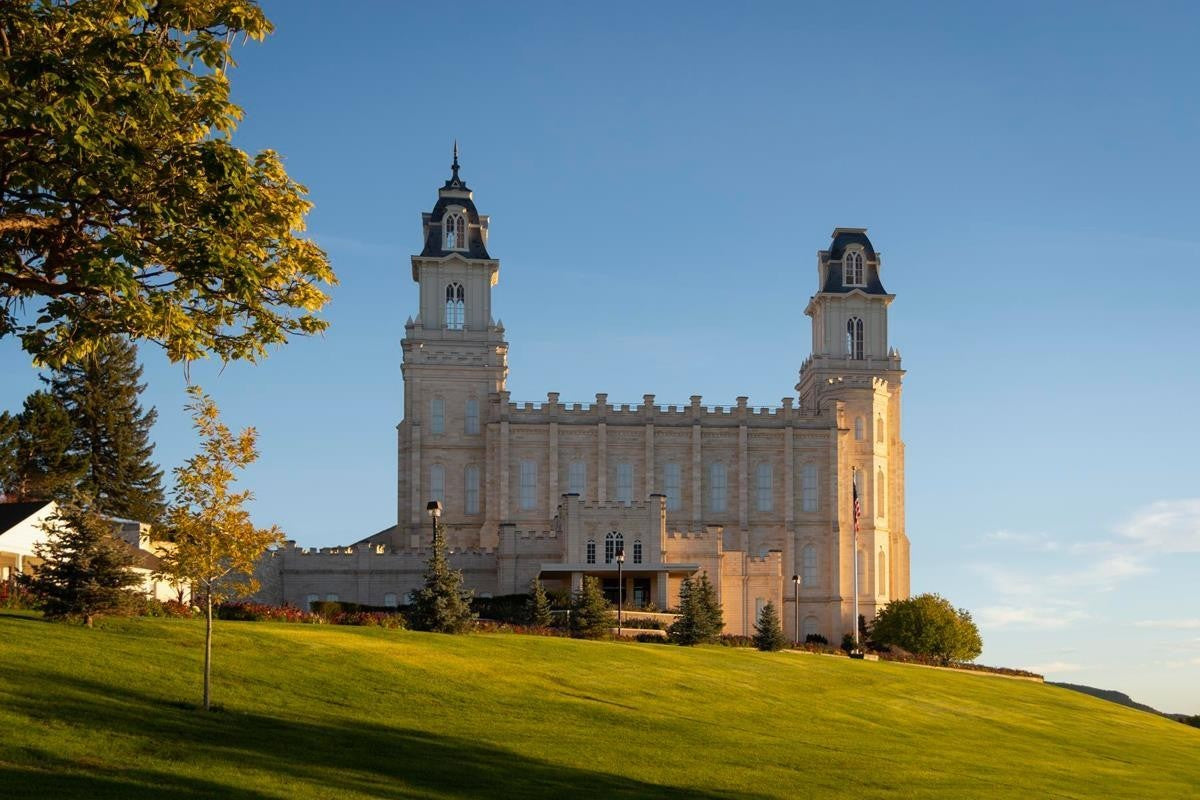 Manti Temple Golden Foundations Gallery Wrap