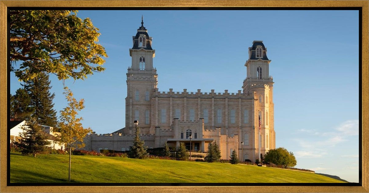 Manti Temple Golden Foundations Gallery Wrap