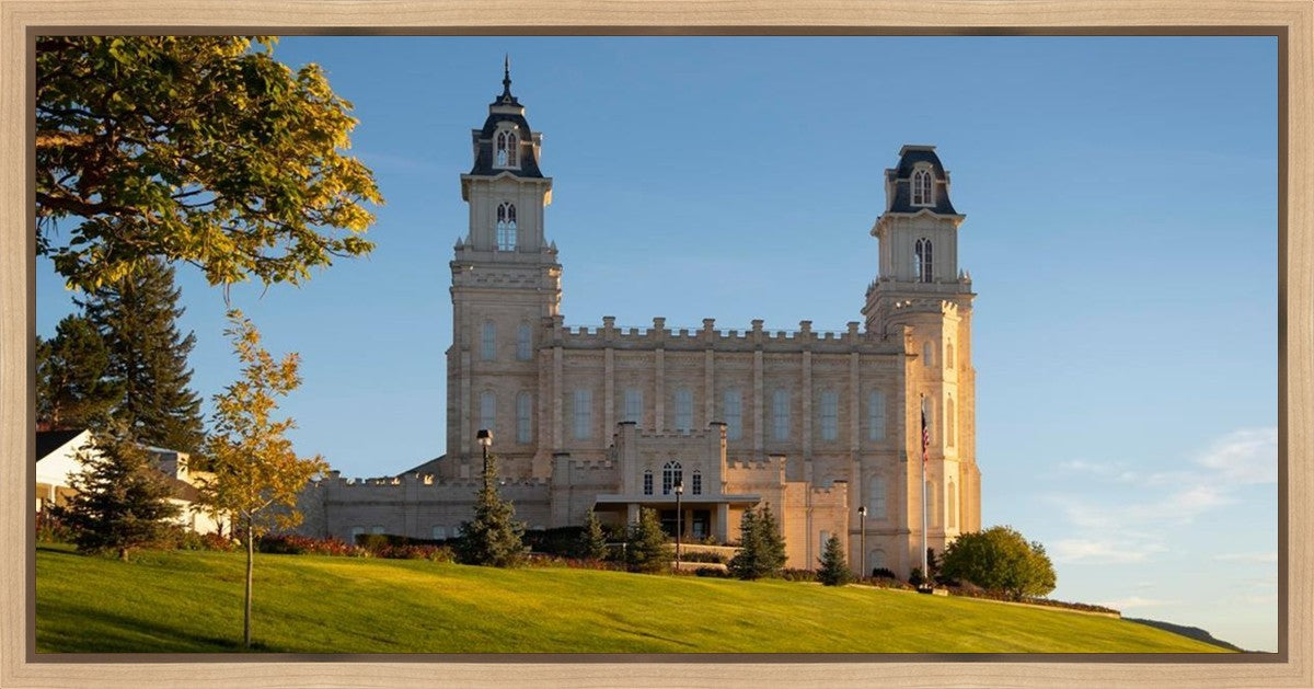 Manti Temple Golden Foundations Gallery Wrap