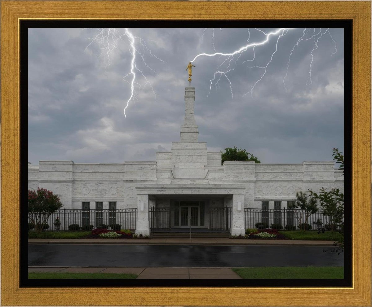 Nashville Temple Through The Storm Gallery Wrap