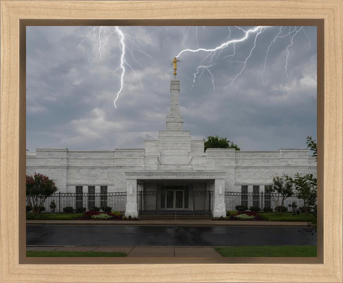 Nashville Temple Through The Storm Gallery Wrap