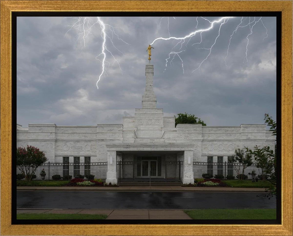 Nashville Temple Through The Storm Gallery Wrap