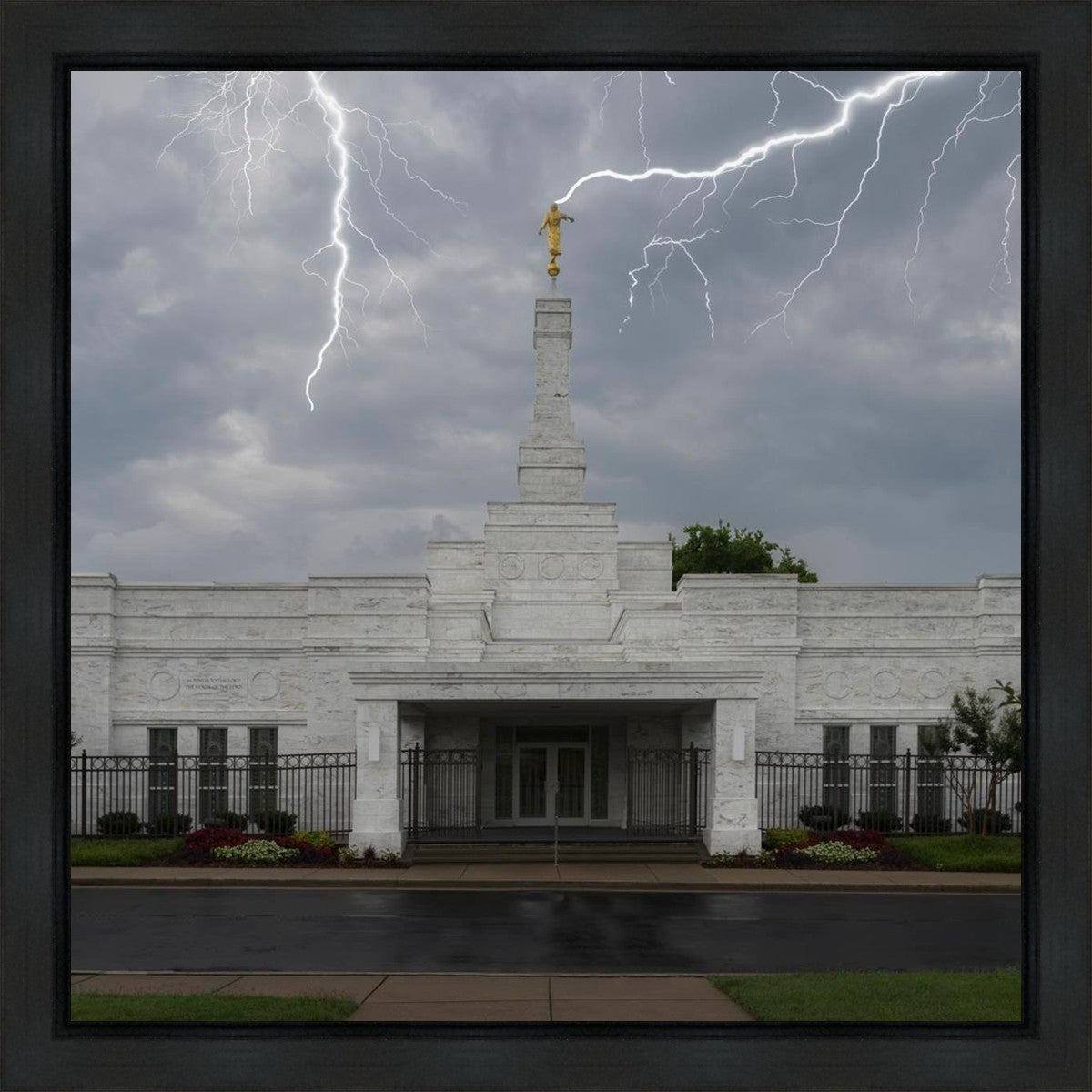 Nashville Temple Through The Storm Gallery Wrap