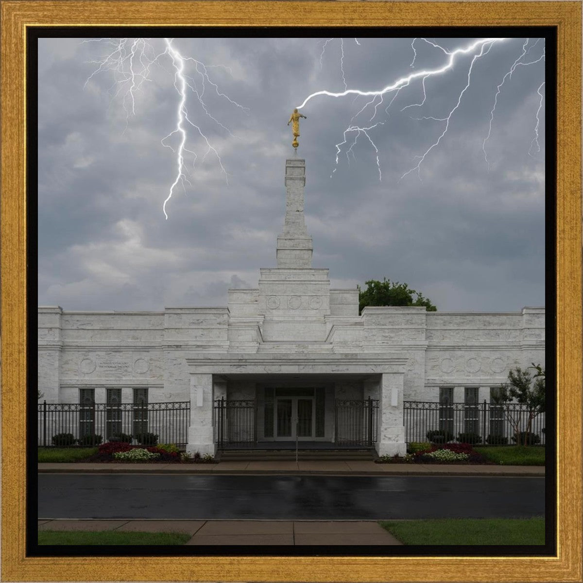 Nashville Temple Through The Storm Gallery Wrap