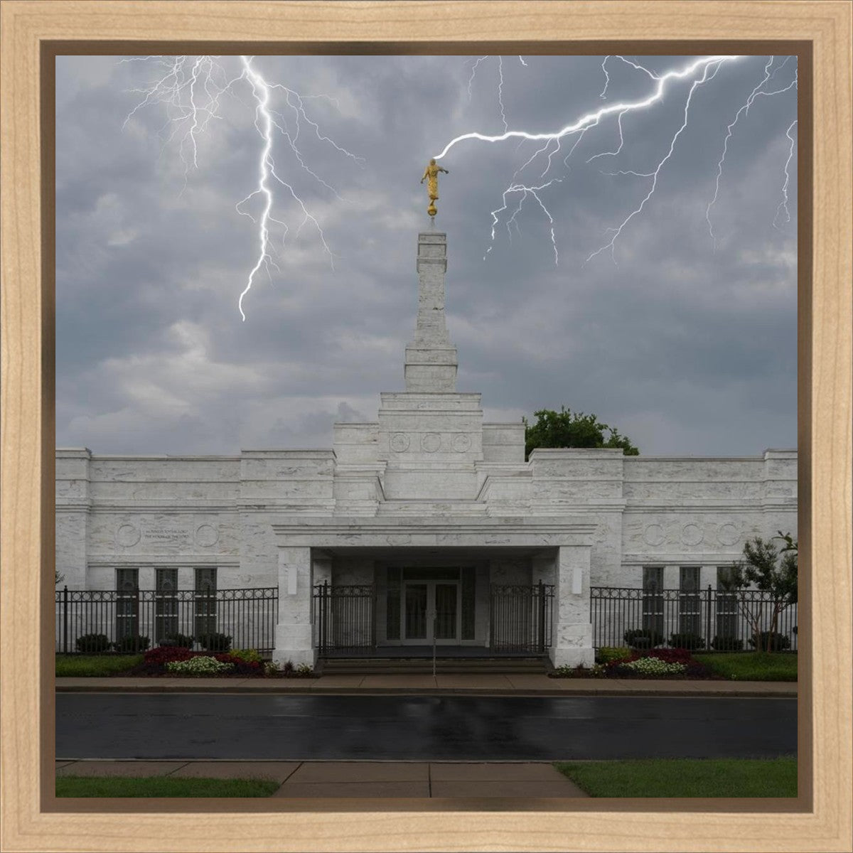 Nashville Temple Through The Storm Gallery Wrap