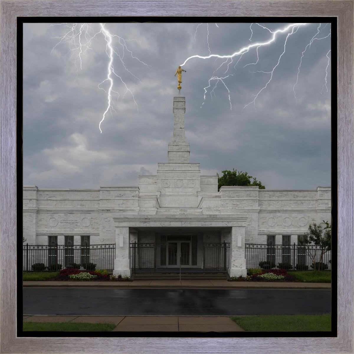Nashville Temple Through The Storm Gallery Wrap