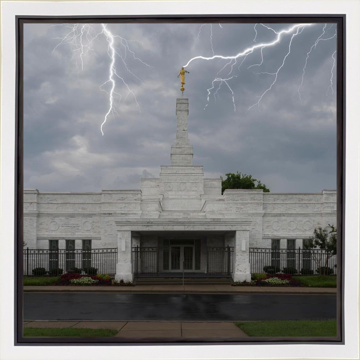 Nashville Temple Through The Storm Gallery Wrap
