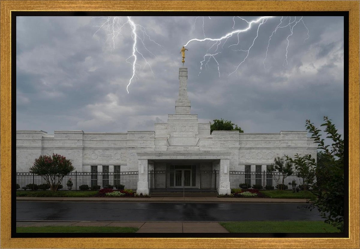 Nashville Temple Through The Storm Gallery Wrap