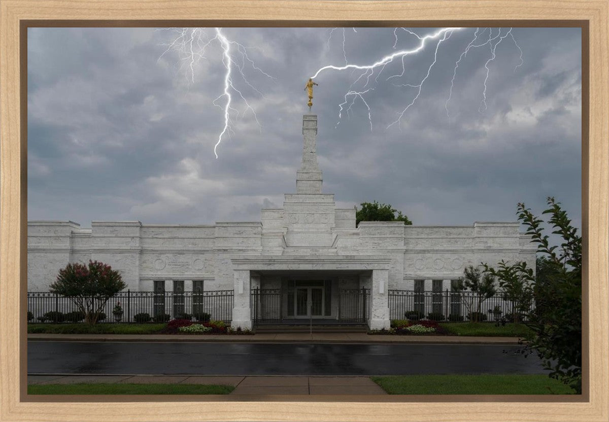 Nashville Temple Through The Storm Gallery Wrap
