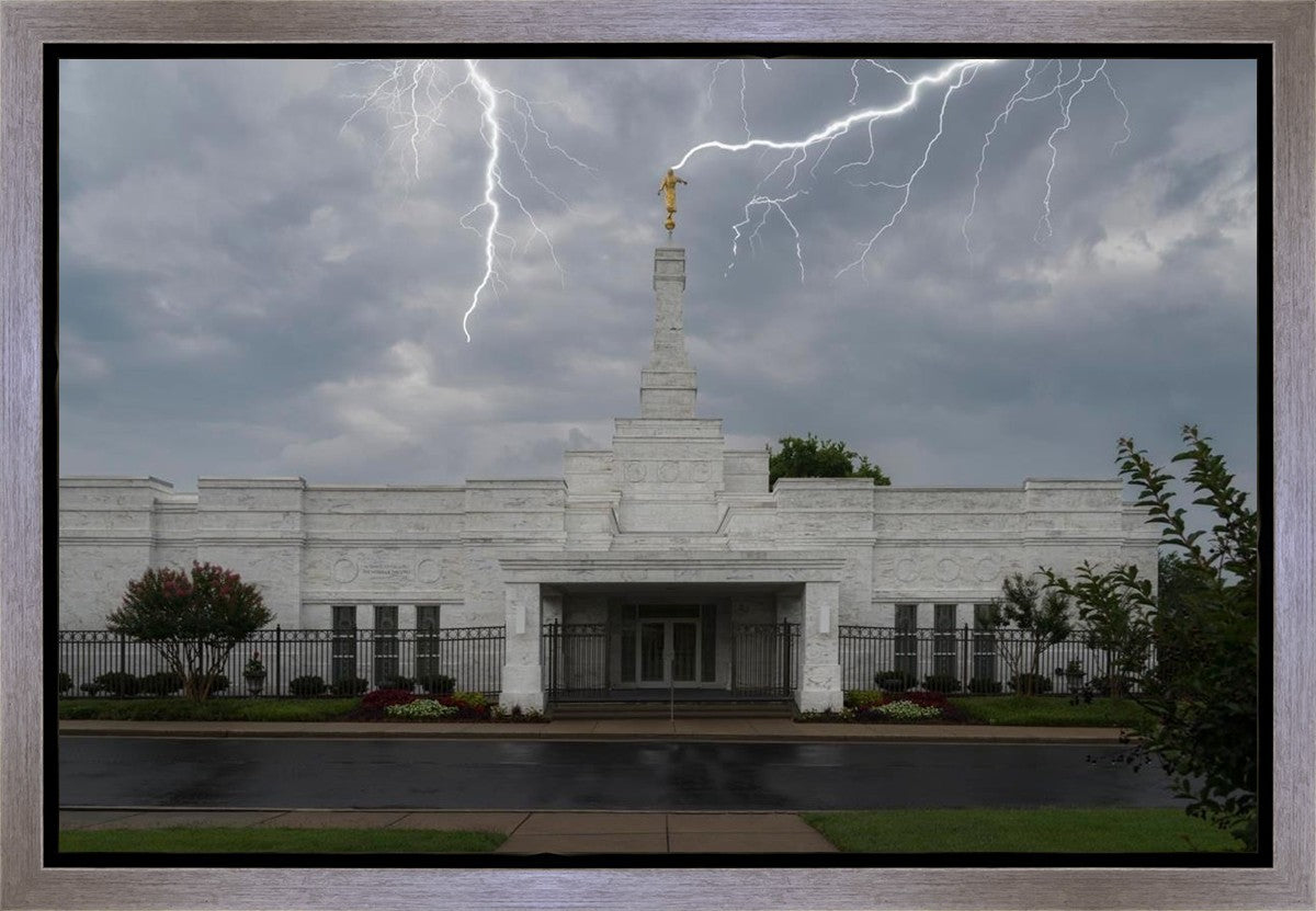 Nashville Temple Through The Storm Gallery Wrap