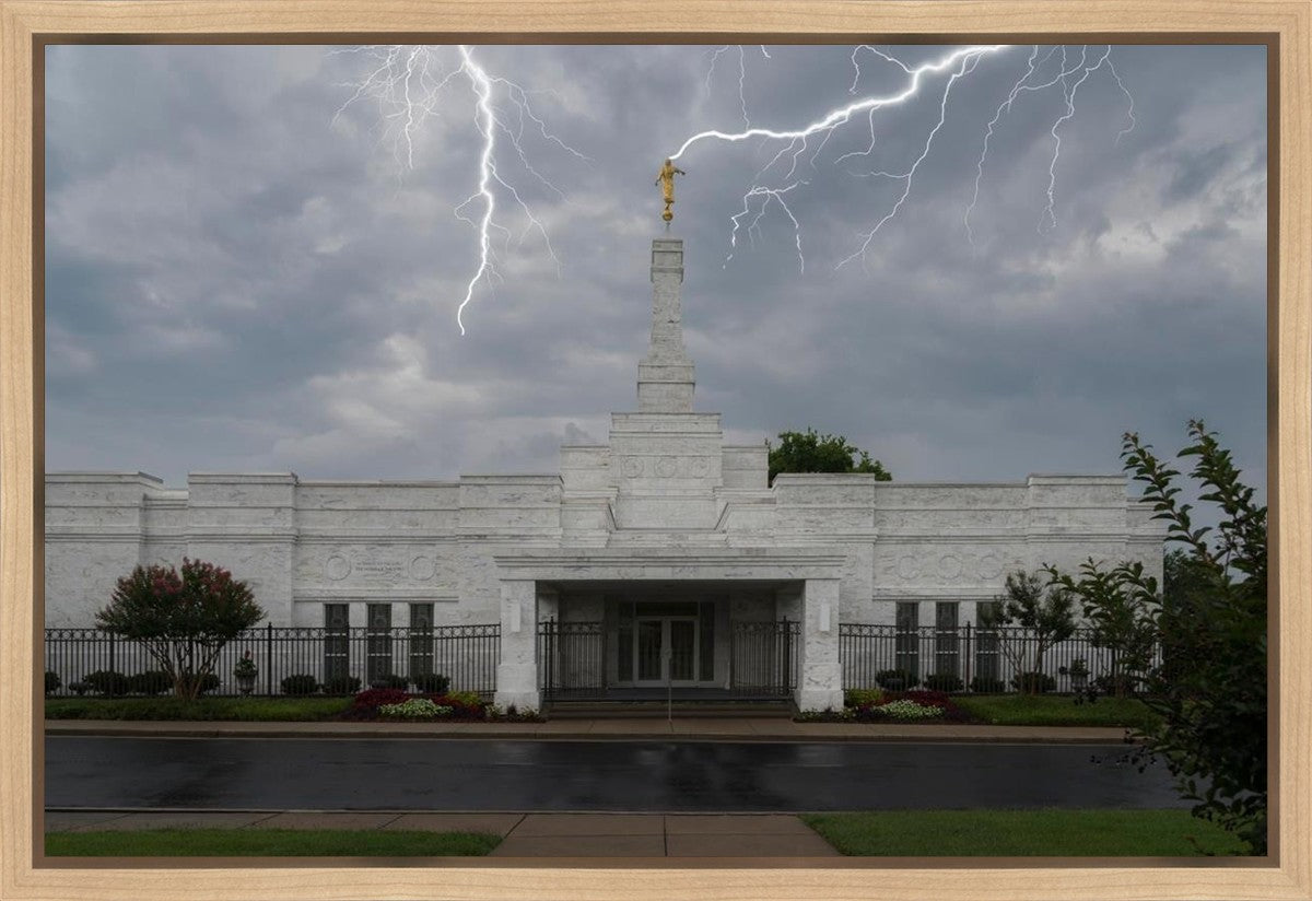 Nashville Temple Through The Storm Gallery Wrap