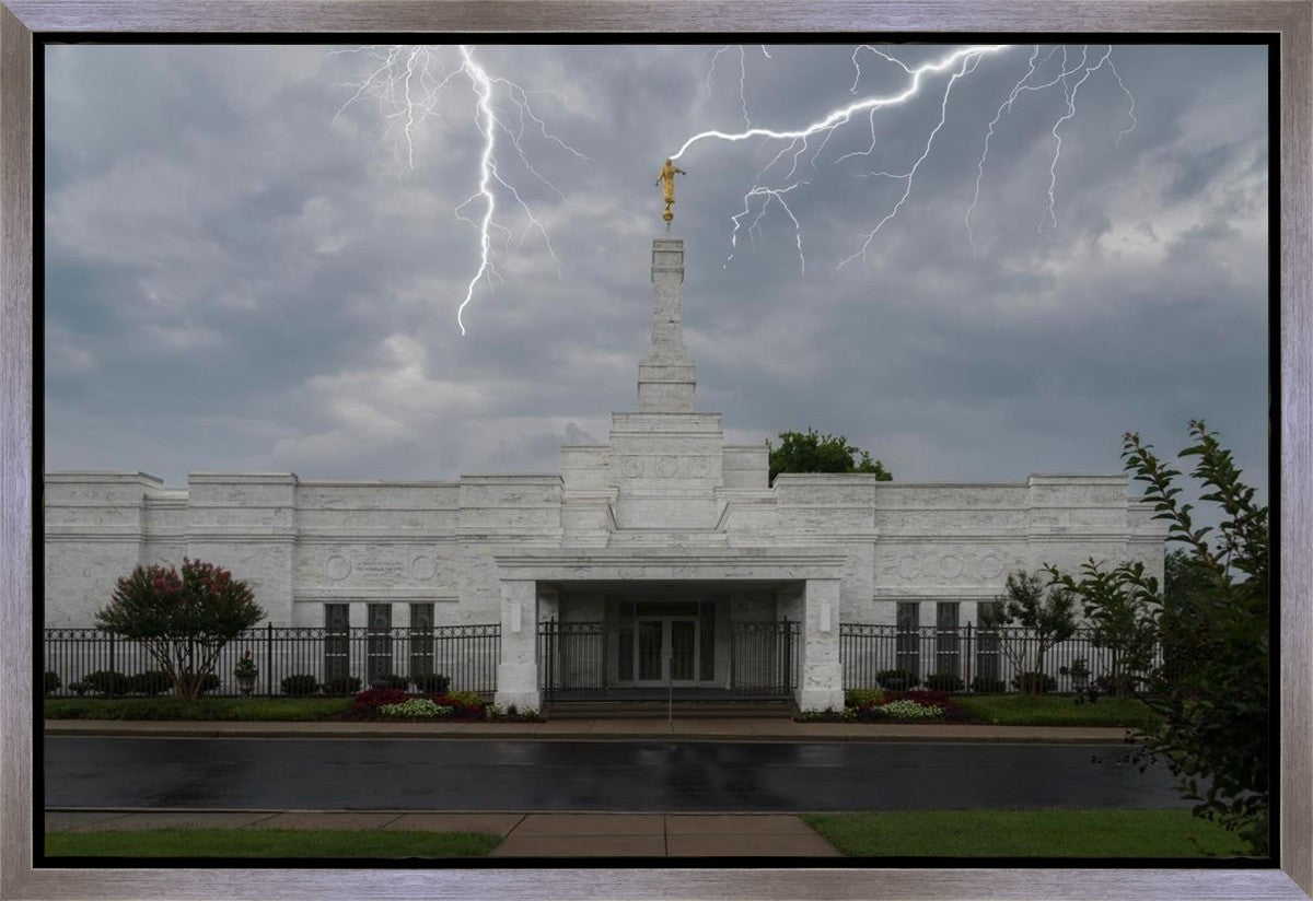 Nashville Temple Through The Storm Gallery Wrap