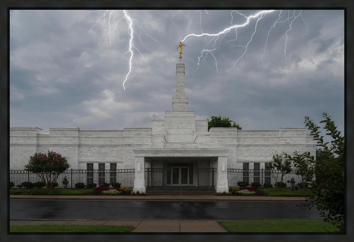 Nashville Temple Through The Storm Gallery Wrap