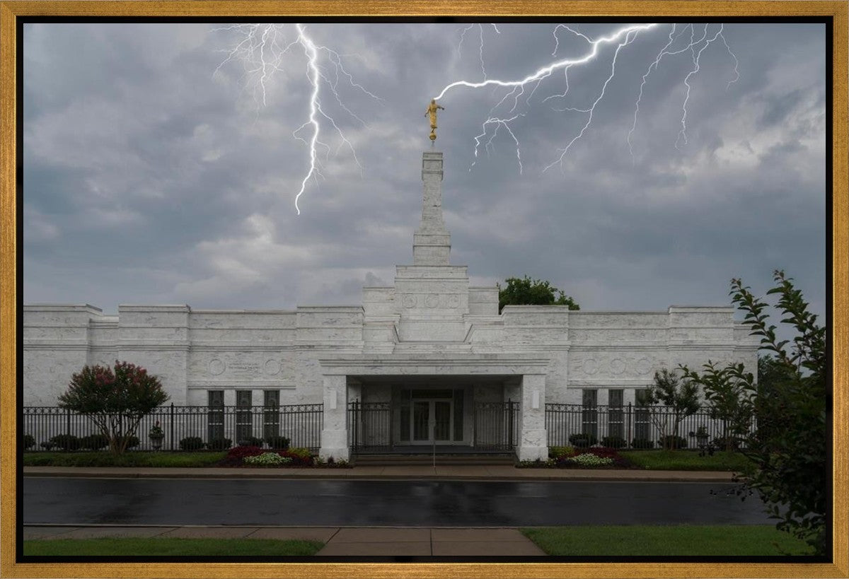 Nashville Temple Through The Storm Gallery Wrap