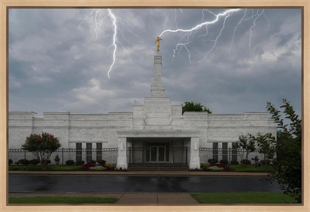 Nashville Temple Through The Storm Gallery Wrap