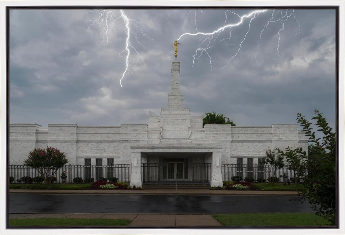 Nashville Temple Through The Storm Gallery Wrap
