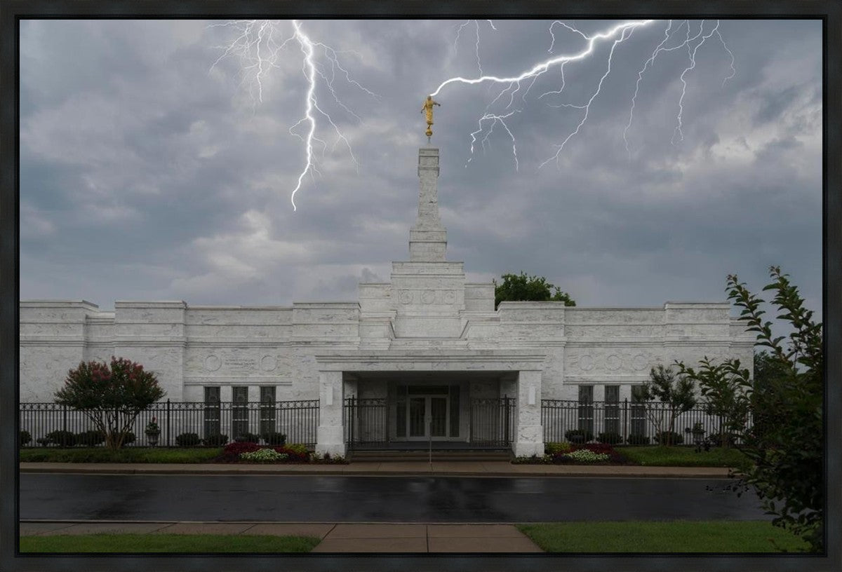 Nashville Temple Through The Storm Gallery Wrap