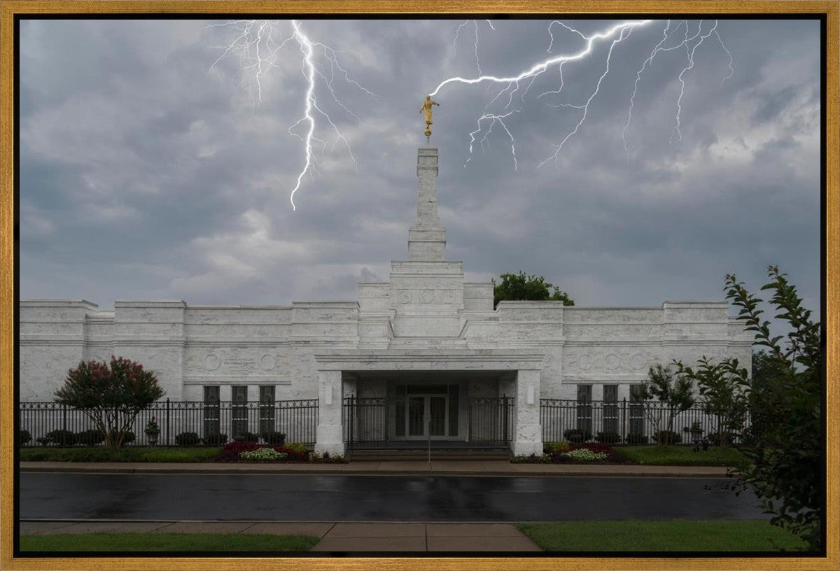 Nashville Temple Through The Storm Gallery Wrap