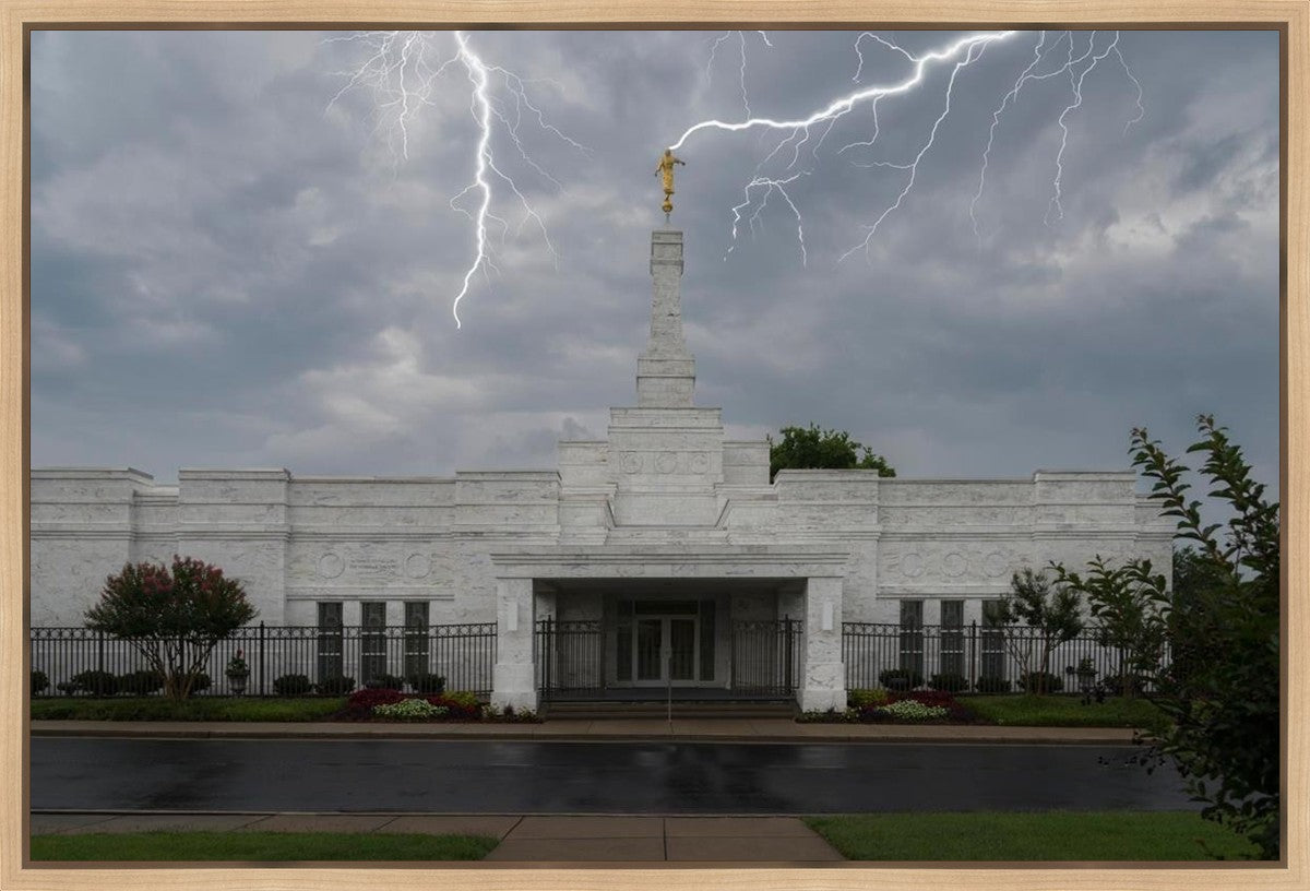 Nashville Temple Through The Storm Gallery Wrap