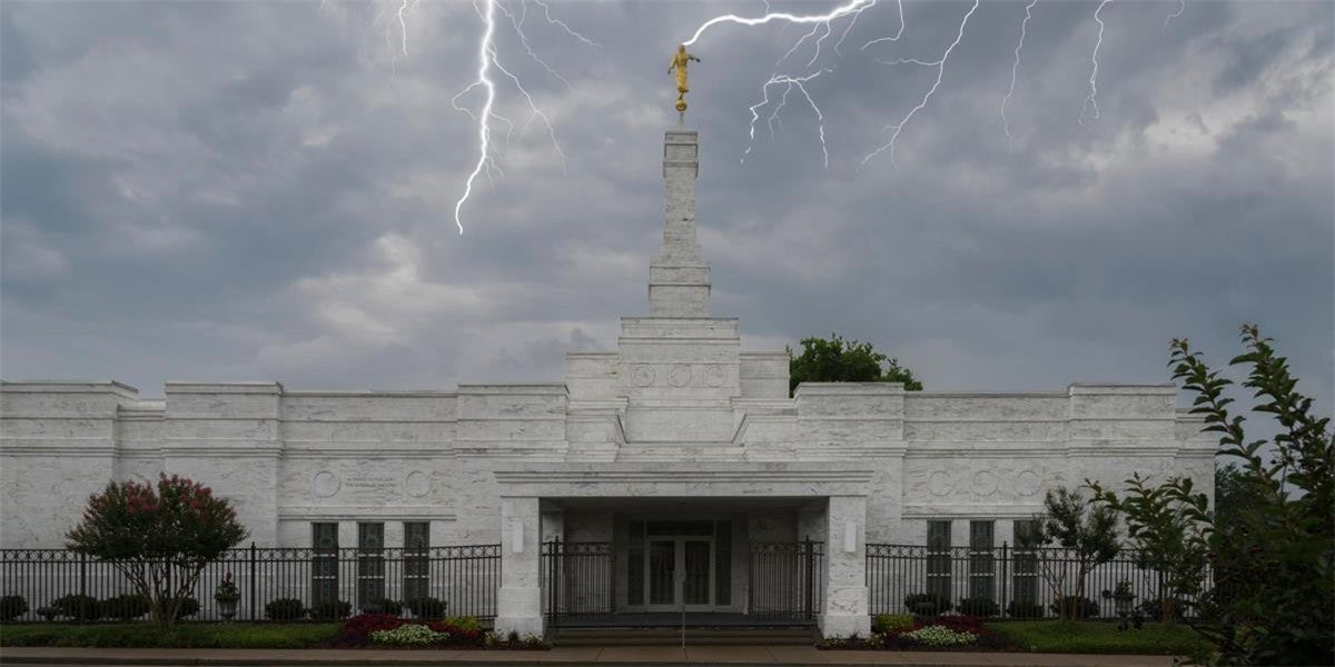 Nashville Temple Through The Storm Gallery Wrap