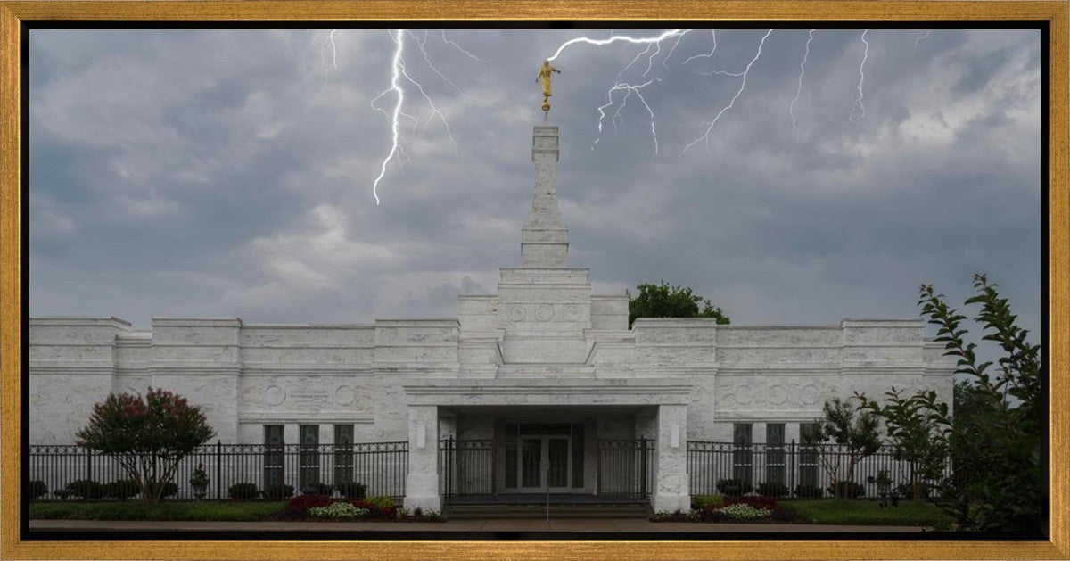 Nashville Temple Through The Storm Gallery Wrap