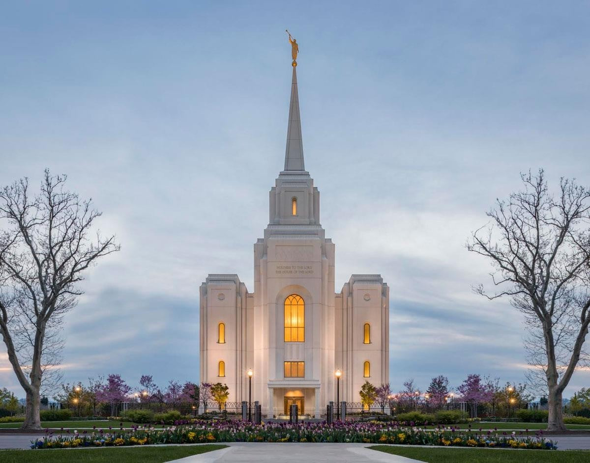Brigham City Temple Early Spring Gallery Wrap