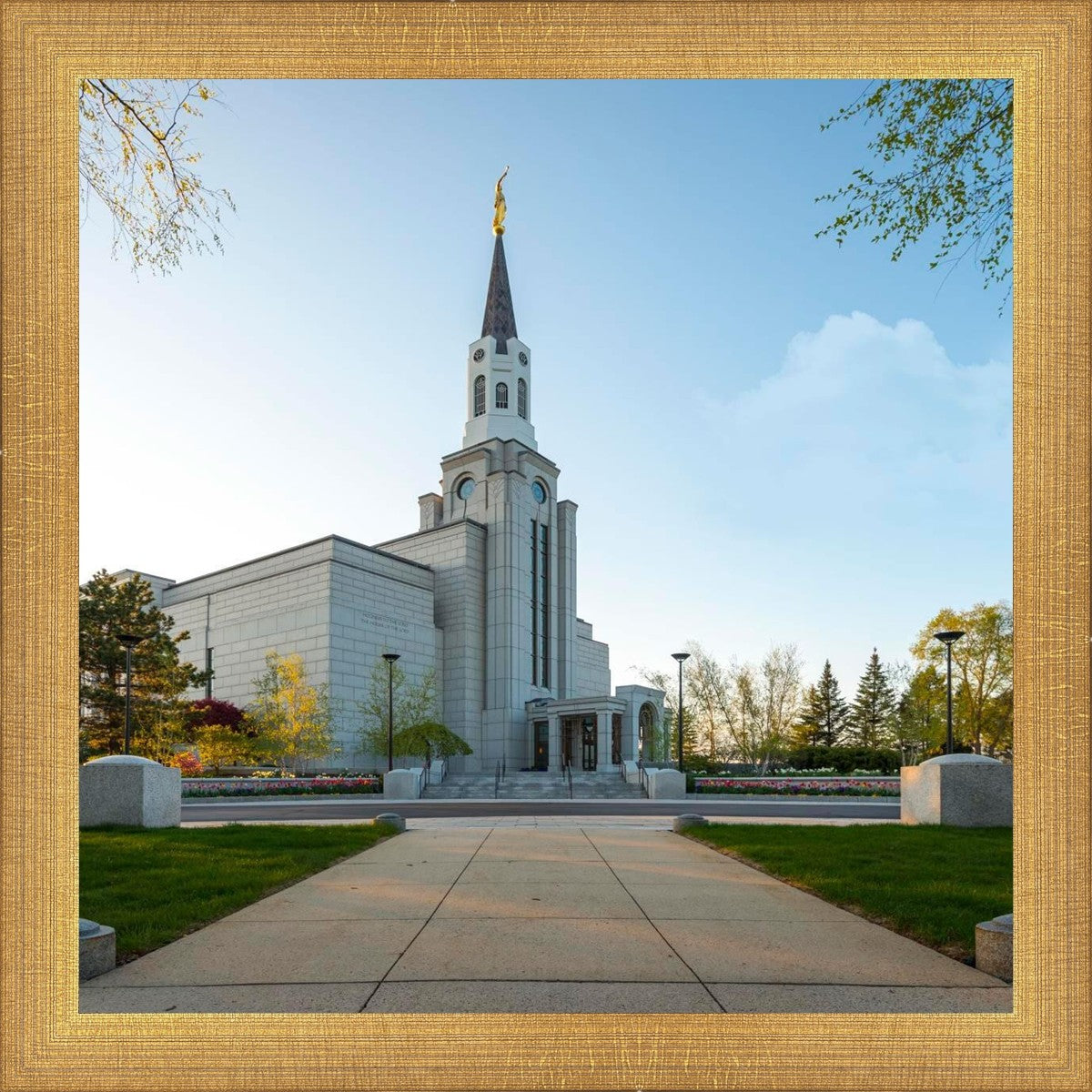Boston Temple Spring Blossoms