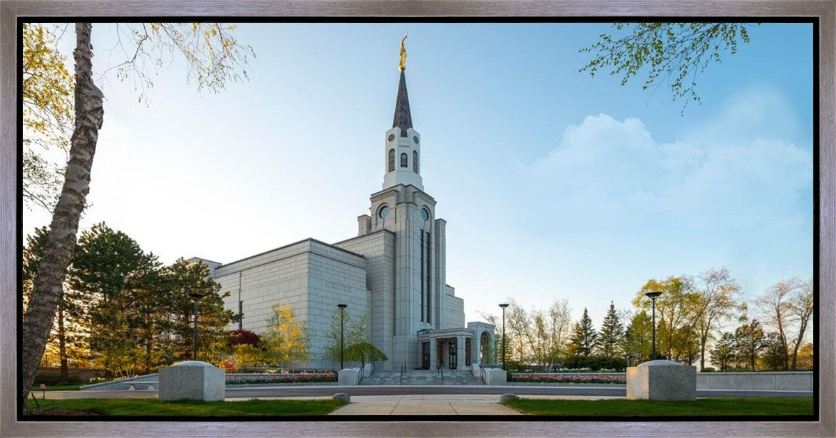 Boston Temple Spring Blossoms Gallery Wrap