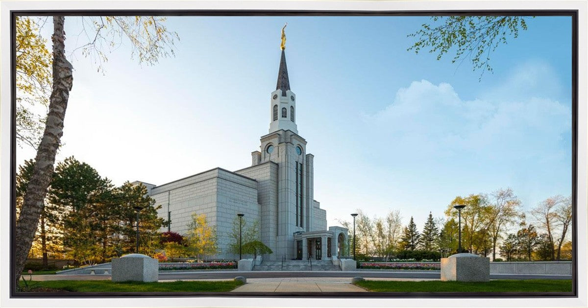 Boston Temple Spring Blossoms Gallery Wrap