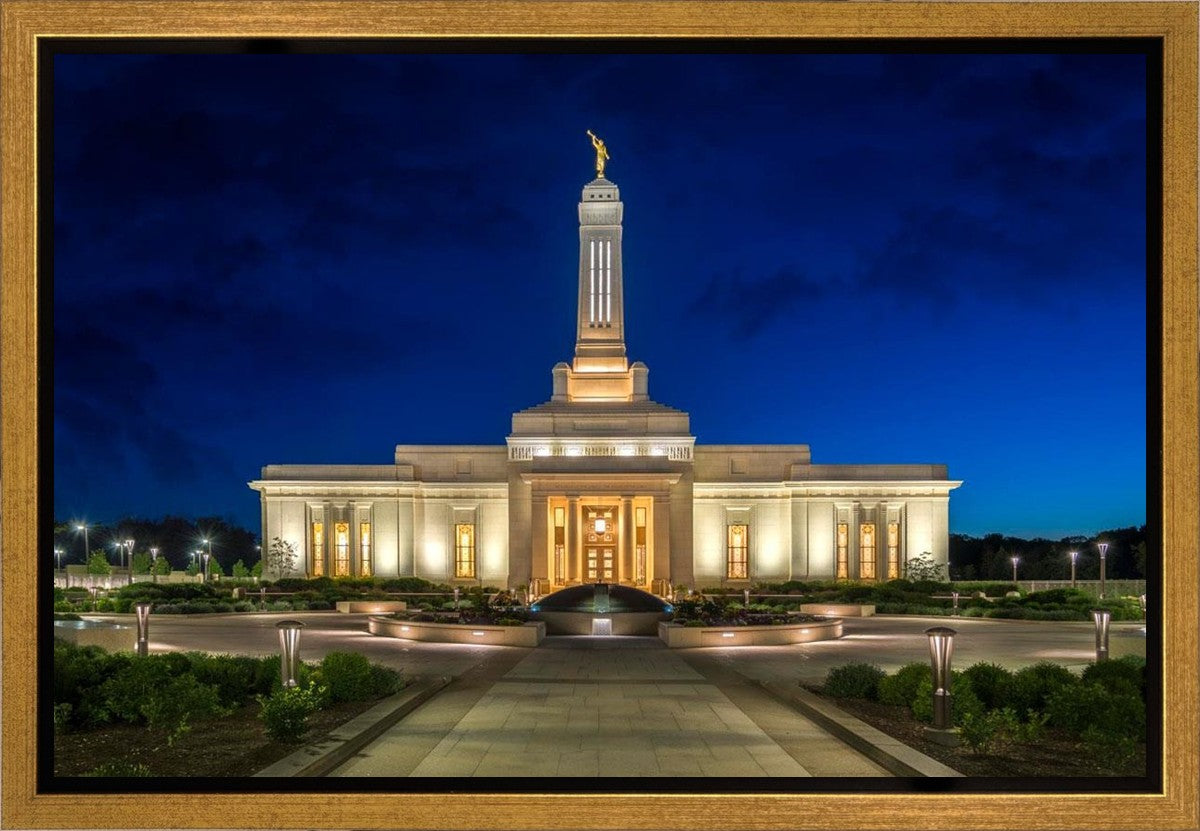 Indianapolis Temple Beacon Of Light Gallery Wrap