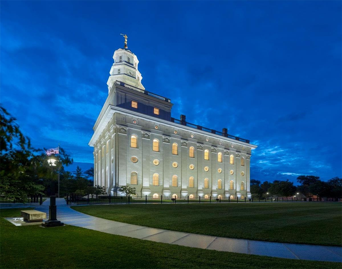 Nauvoo Temple Blue Hour Gallery Wrap