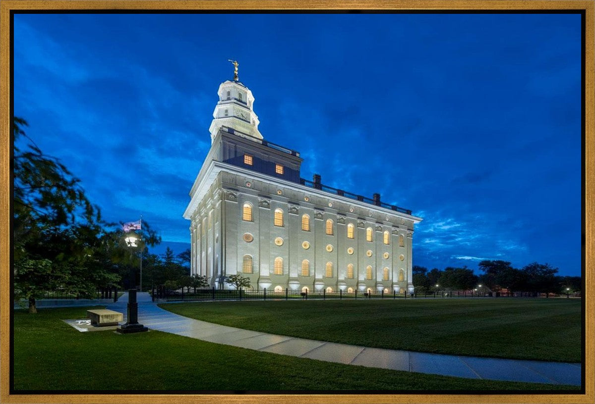 Nauvoo Temple Blue Hour Gallery Wrap