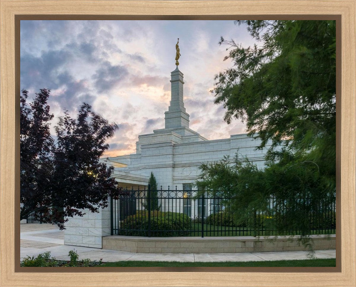 Oklahoma City Temple Peaceful Gardens Gallery Wrap
